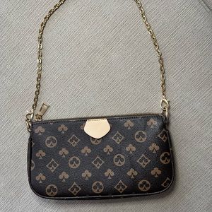 Brown Monogram Louis V Look-a-like Shoulder Chain Bag